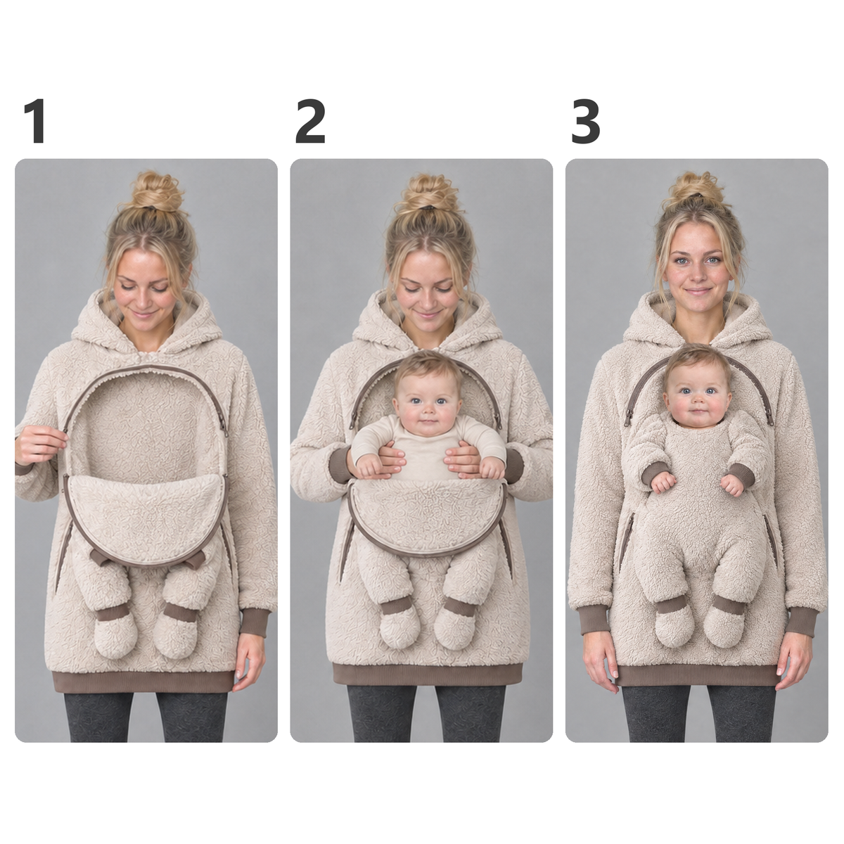 Pookie Hoodie — babywearing sherpa hoodie