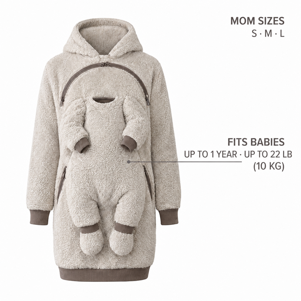 Pookie Hoodie — babywearing sherpa hoodie